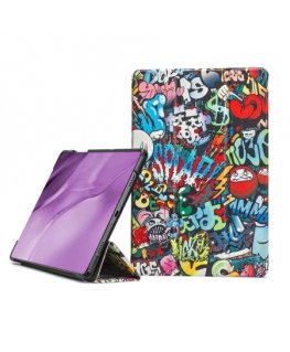 Dēklis Reach Smart Leather Samsung X200/X205 Tab A8 10.5 2021 graffiti