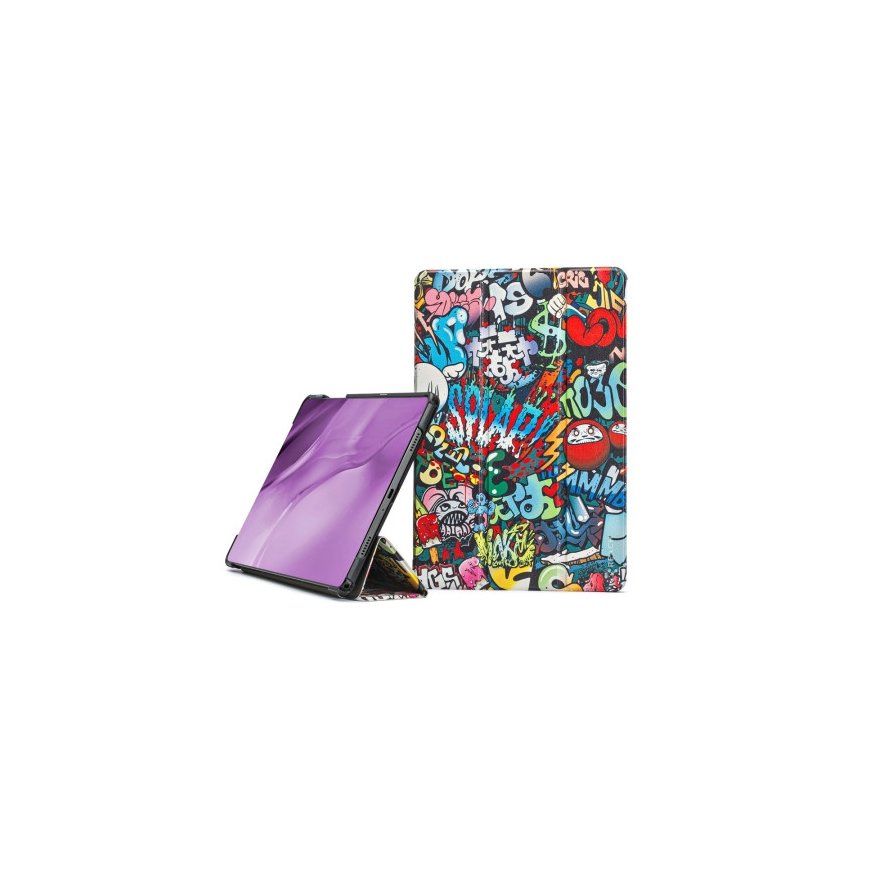 Dēklis Reach Smart Leather Samsung X200/X205 Tab A8 10.5 2021 graffiti