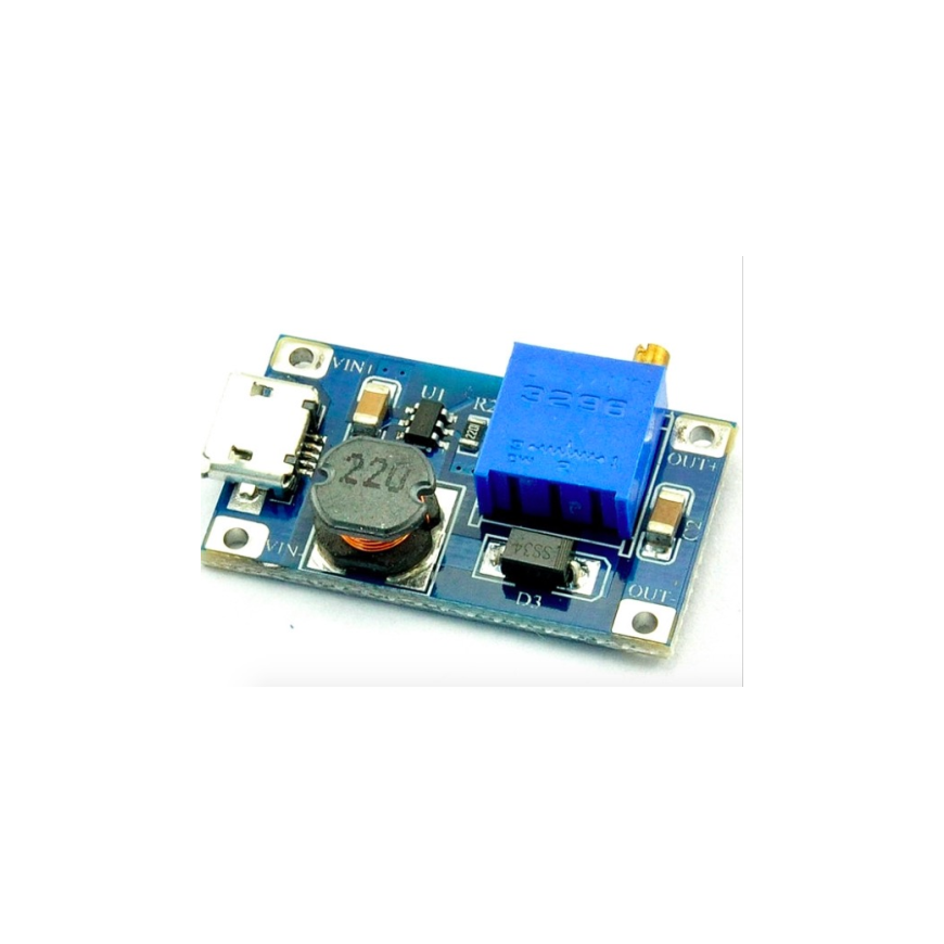 OEM DC/DC Voltage Converter with Potentiometer 2V-24V to 5V-28V 2577 (STEP UP)
