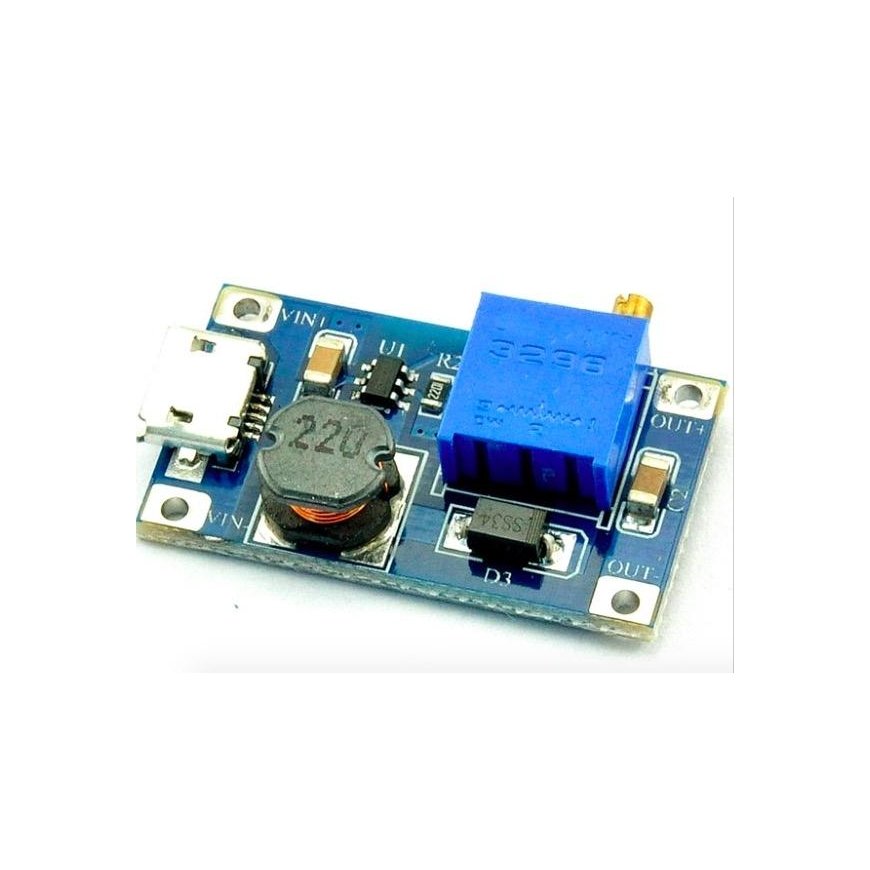 OEM DC/DC-jännitemuunnin potentiometrillä 2V-24V 5V-28V 2577 (STEP UP) – 2