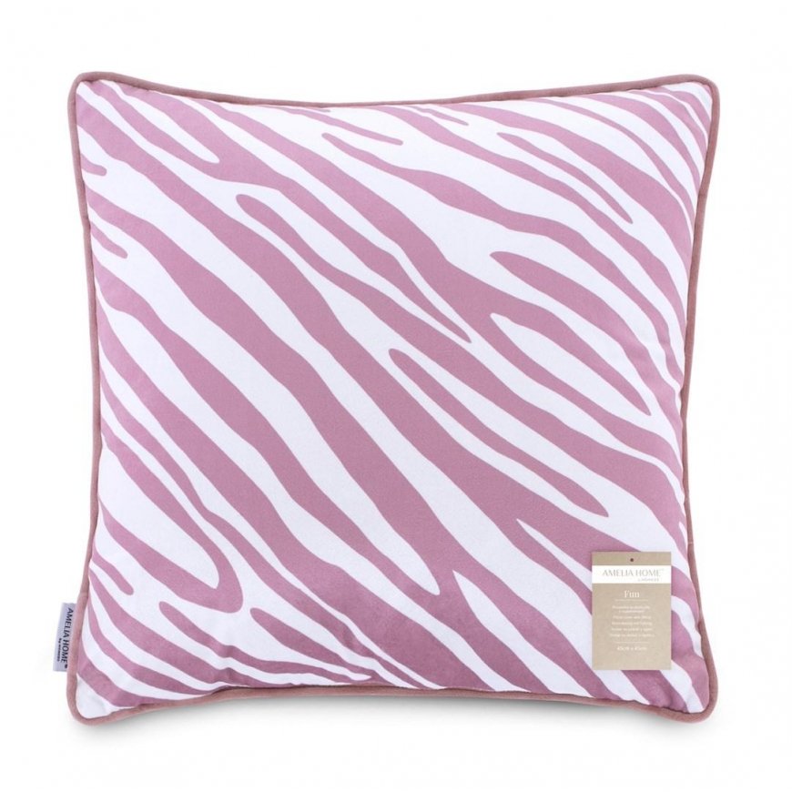 Decorative Pillow AmeliaHome FUN, 45x45 cm, color: white, pink – 2