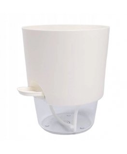 Oem Savaime laistantis gėlių vazonas – 14.5 cm – baltas – su