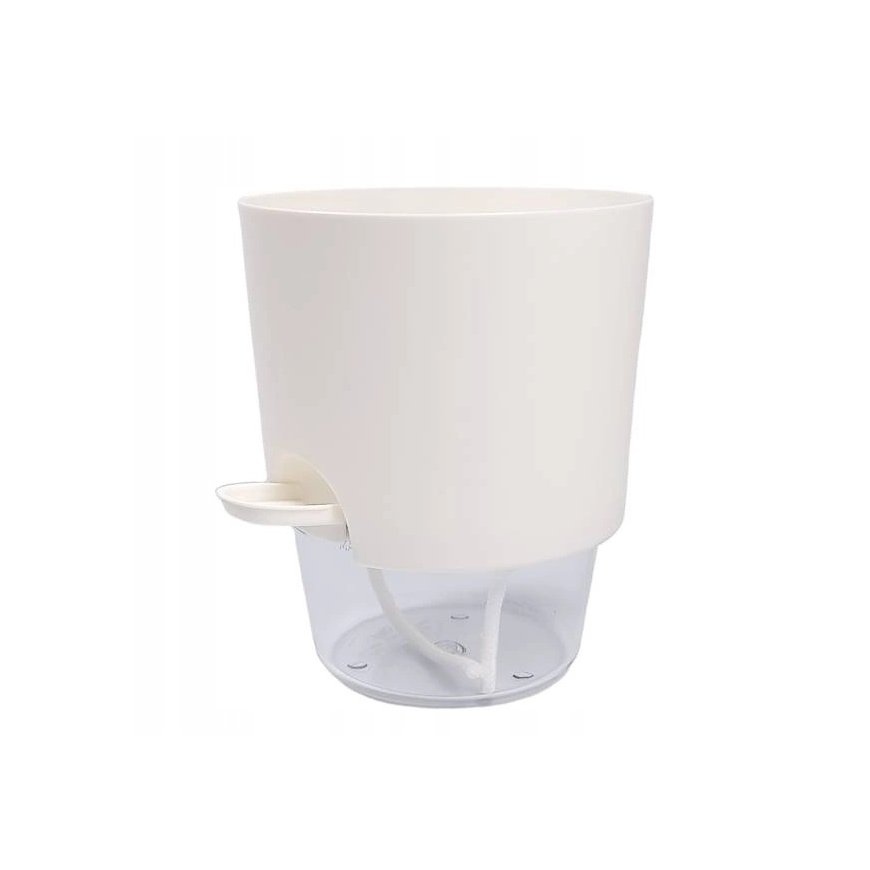 Oem Savaime laistantis gėlių vazonas – 14.5 cm – baltas – su
