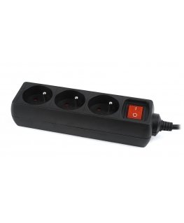 Gembird EG-PSU3F-01 сетевой фильтр Черный 3 розетка(и) 230 V 0,6 m