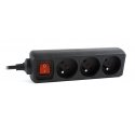 Gembird EG-PSU3F-01 ylijännitesuoja musta 3 AC-pistorasia(a) 230 V 0,6 m Gembird EG-PSU3F-01 ylijännitesuoja musta 3 AC-pistorasia(a) 230 V 0,6 m