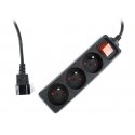 Gembird EG-PSU3F-01 surge protector Black 3 AC outlet(s) 230 V 0.6 m Gembird EG-PSU3F-01 surge protector Black 3 AC outlet(s) 230 V 0.6 m