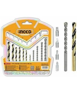 Ingco AKSDB1901 Set of drill bits and hexagonal bits 19pcs
