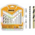 Ingco AKSDB1901 Set of drill bits and hexagonal bits 19pcs Ingco AKSDB1901 Set of drill bits and hexagonal bits 19pcs