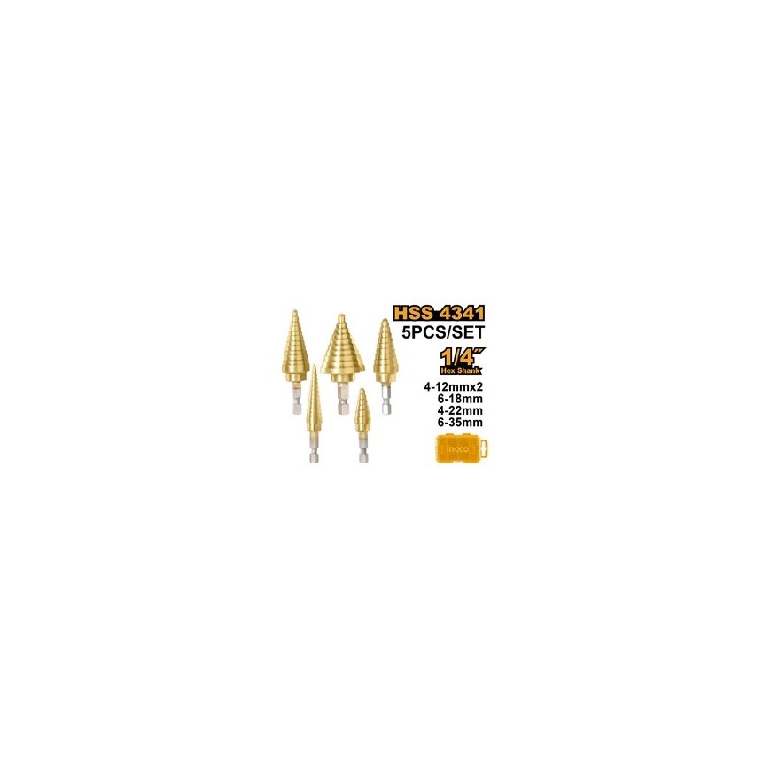 Ingco AKSDB1901 Set of drill bits and hexagonal bits 19pcs – 2