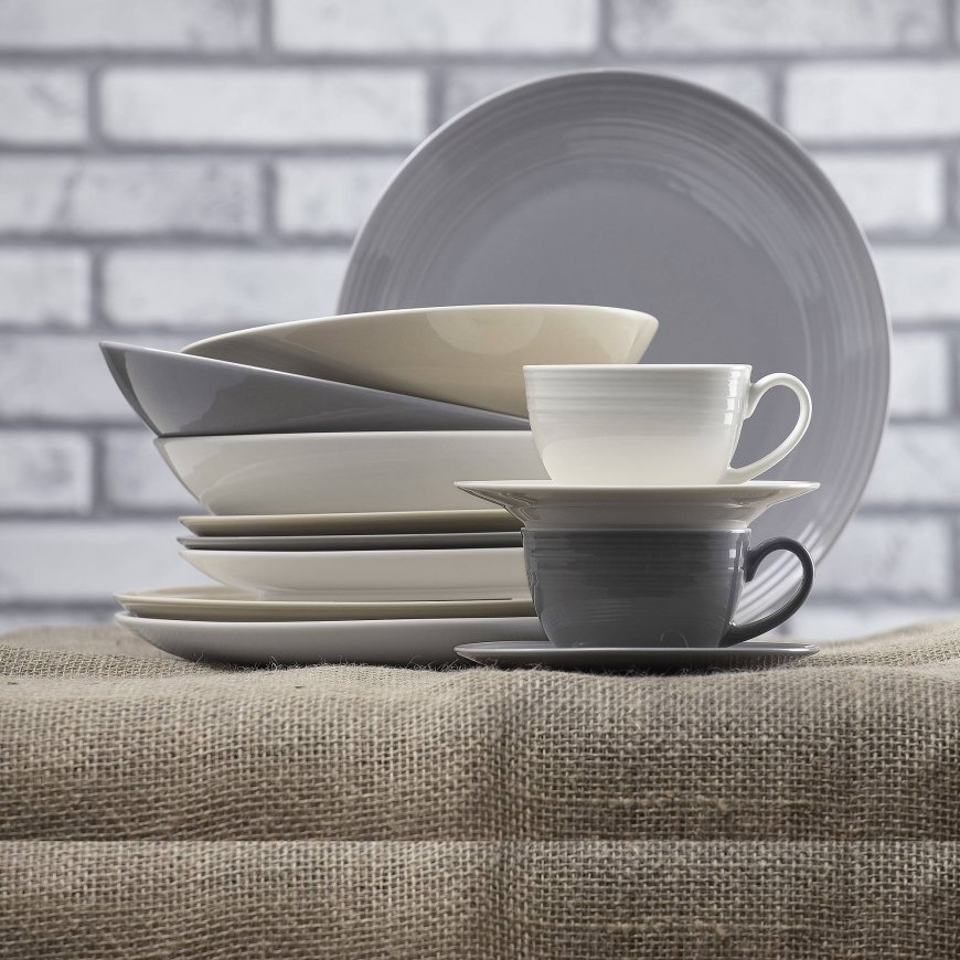 Linea pusdienu šķīvjis 27 cm pelēks AMBITION – 2