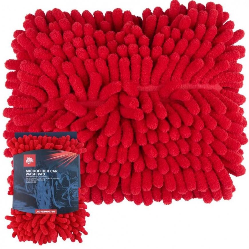Dirt Devil Microfiber Chenille Cleaning Cloth 18x4x24cm, red, dirt color