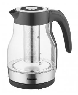 Heinner HEK-TF2200GBK electric kettle 1.7 L 2200 W Black, Transparent