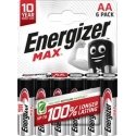 Energizer LR6 (AA) E91 1.5V 2900mAh MAX Battery 6 Pieces per Pack Energizer LR6 (AA) E91 1.5V 2900mAh MAX Battery 6 Pieces per Pack