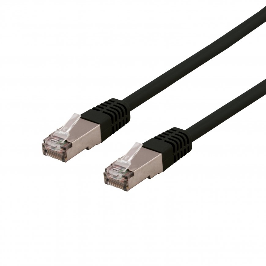 Deltaco SFTP-62SH networking cable Black 2 m Cat6 S/FTP (S-STP)