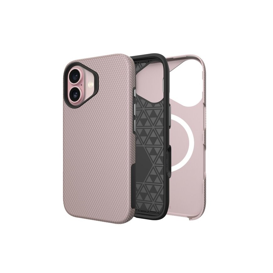 Perfectionists Triangle Mag Case Apple iPhone 15 roosa kulta – 2