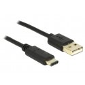 DeLOCK 2m, USB2.0-A/USB2.0-C USB-kaapeli USB A USB C musta