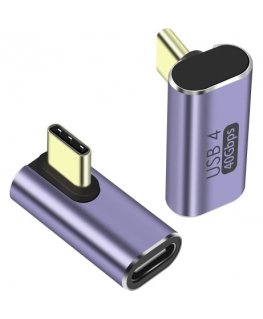 PremiumCord USB-C to USB-C Adapter, USB 4.0, 90° Bent