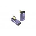 ПремиумКорд адаптер USB-C на USB-C, USB 4.0, изогнутый 90°