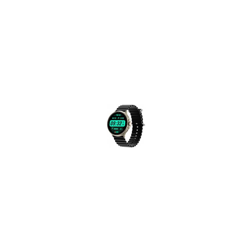 Rubicon RNCF15 Smart Watch, Gold-colored case with cream-colored strap. – 2