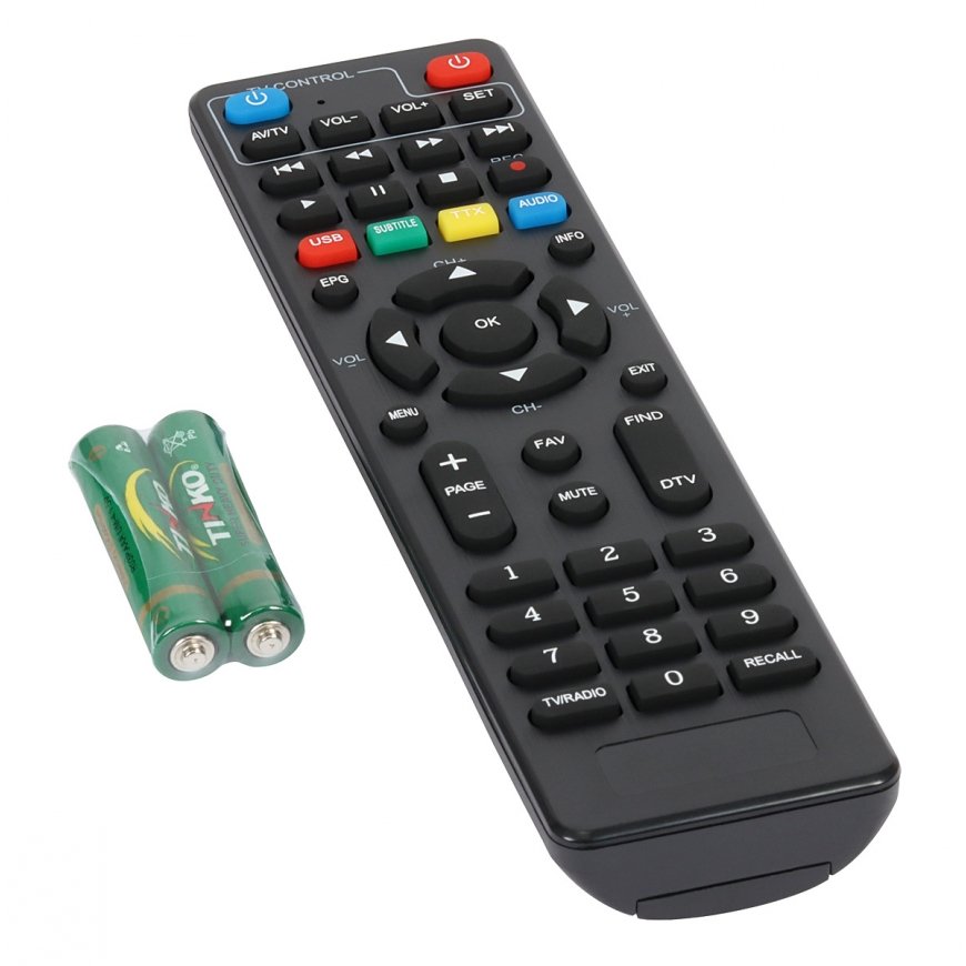 DVB-T2/C dekodera OPTICUM HBBTV T-BOX tālvadības pults