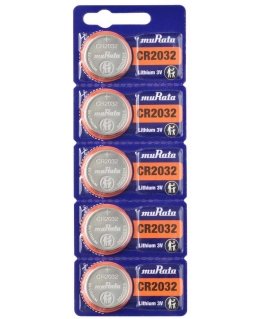 Baterija - Murata CR2032 Ličio 3V 20mm x 3.2mm 5 vnt.