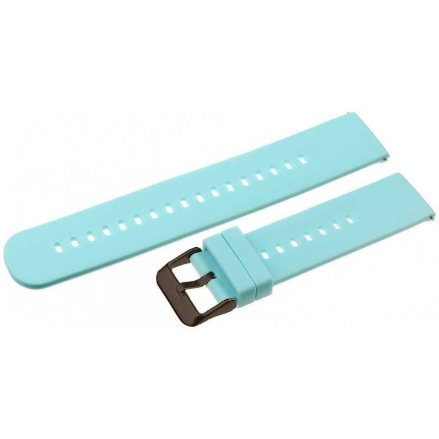 Pacific U27 rubber watch strap - blue/black - 20mm – 2