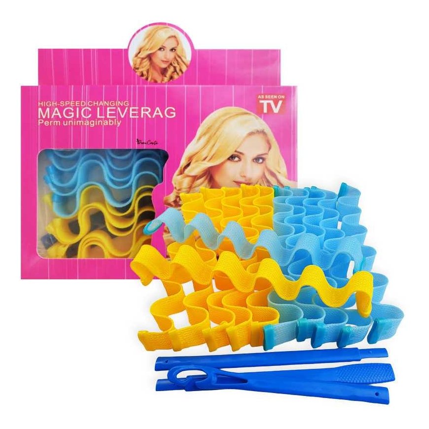 Deni Carte Papillotes - Juuksekeerdjad Efekt Beach Look 25cm, 12 tk.