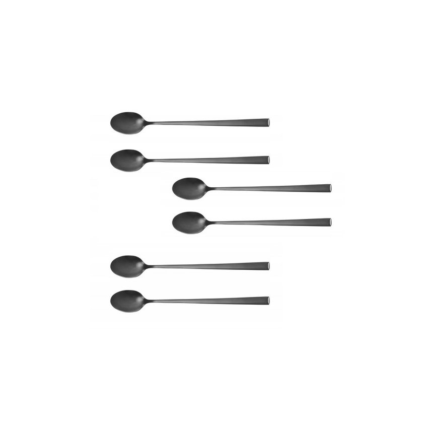 6-piece dessert spoon set Como black AMBITION