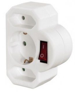 Hama 00108846 power plug adapter Type F Universal White