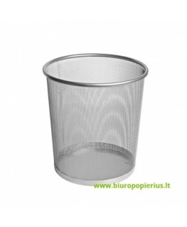 FOROFIS Trash Can, 16l, Metal, Silver Color