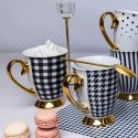 Diana Gold porcelain mug 300 ml, grid, AMBITION Diana Gold porcelain mug 300 ml, grid, AMBITION