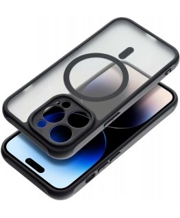 OEM TRANSLUCENT MATTE MAG COVER, compatible with MagSafe, designed for XIAOMI REDMI 15 4G / 5G (171.1 mm), black