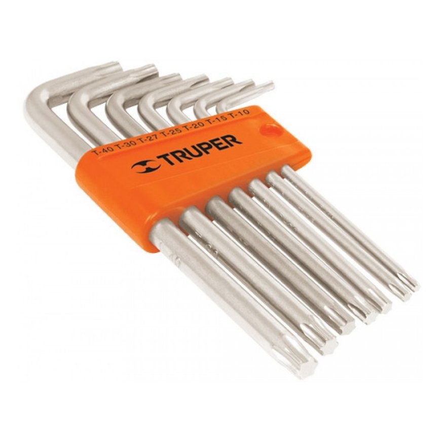 L-veida Torx skrūvgrieži, gari, hromēti 7 gab. Truper®