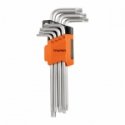 L-muotoiset Torx-ruuvimeisselit, pitkät, kromatut 7 kpl Truper® L-muotoiset Torx-ruuvimeisselit, pitkät, kromatut 7 kpl Truper®