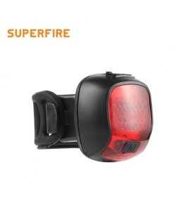 Сигнальный фонарь для велосипеда Superfire, красный, перезаряжаемый через micro USB, 2.6W, время работы 6 часов, степень защиты 