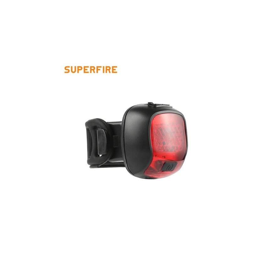 Superfire Dviračio signāls bikses lukturis, sarkans