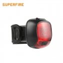 Superfire Pyöräsignaalivalo, punainen, ladattava micro USB, 2.6W, 6h, IP54 Superfire Pyöräsignaalivalo, punainen, ladattava micro USB, 2.6W, 6h, IP54