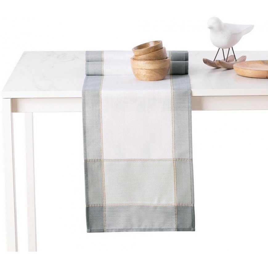AmeliaHome TCLOTH/AH/LAVAL/Белый+Синий/30X160
