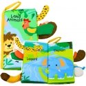 Lean Toys Pehmeä opetuskirja vauvoille eläinten häntäkorvilla Lean Toys Pehmeä opetuskirja vauvoille eläinten häntäkorvilla