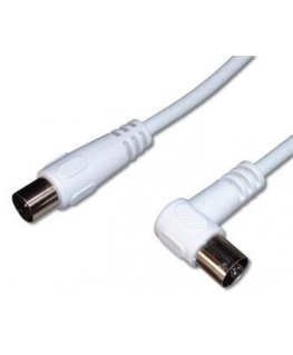 PremiumCord TV M/F 90, 75 Ohm, 2m bendraašis kabelis IEC Balta