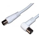 PremiumCord TV M/F 90, 75 Ohm, 2m coaxial cable IEC White PremiumCord TV M/F 90, 75 Ohm, 2m coaxial cable IEC White