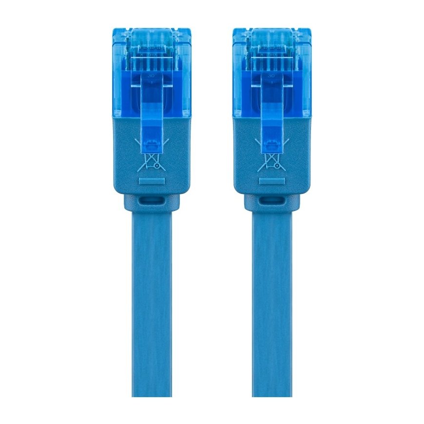 Goobay CAT 6A Flat Patch Cable U/UTP, blue – 4