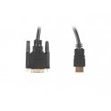 Lanberg CA-HDDV-20CU-0018-BK videokaabliadapter 1,8 m HDMI tüüp A (Standard) DVI-D Must Lanberg CA-HDDV-20CU-0018-BK videokaabliadapter 1,8 m HDMI tüüp A (Standard) DVI-D Must
