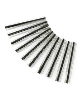 Auksisten kiinnittimien 2x40 kulmalevys 2.54mm karkaisella - musta - 10 kpl - justPi