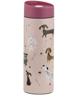 Termo puodelis Pets 400 ml pelēkā rozā AMBITION