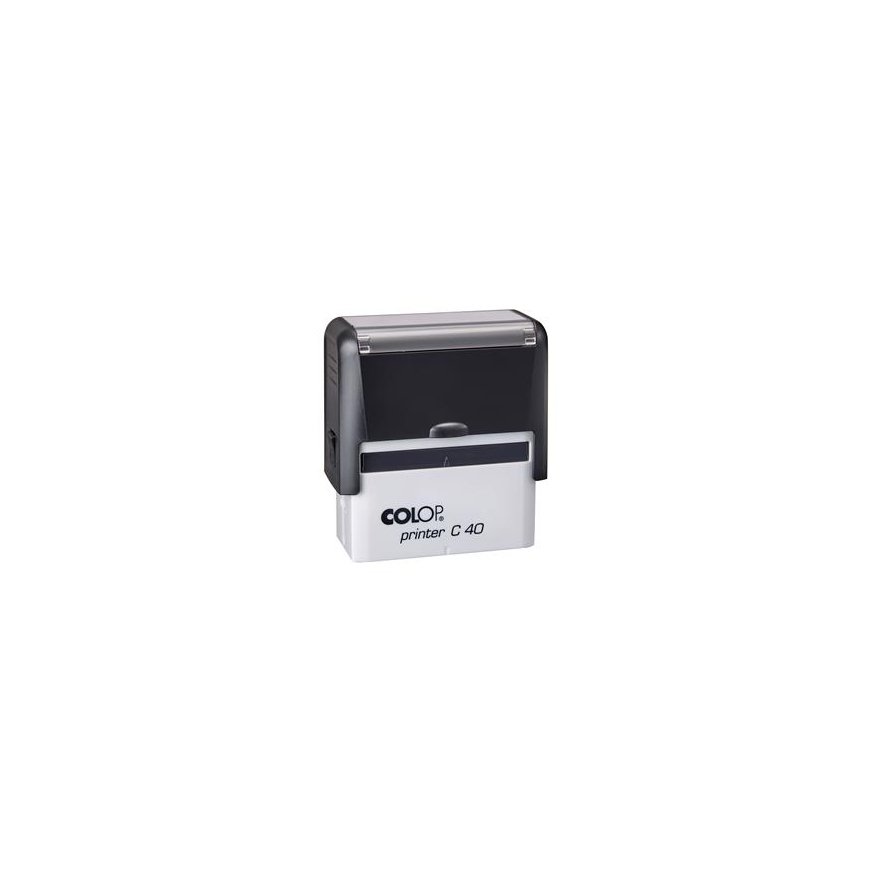 Antspaudas COLOP Spausdintuvas C40, juodas korpusas, bespalvė pagalvėlė