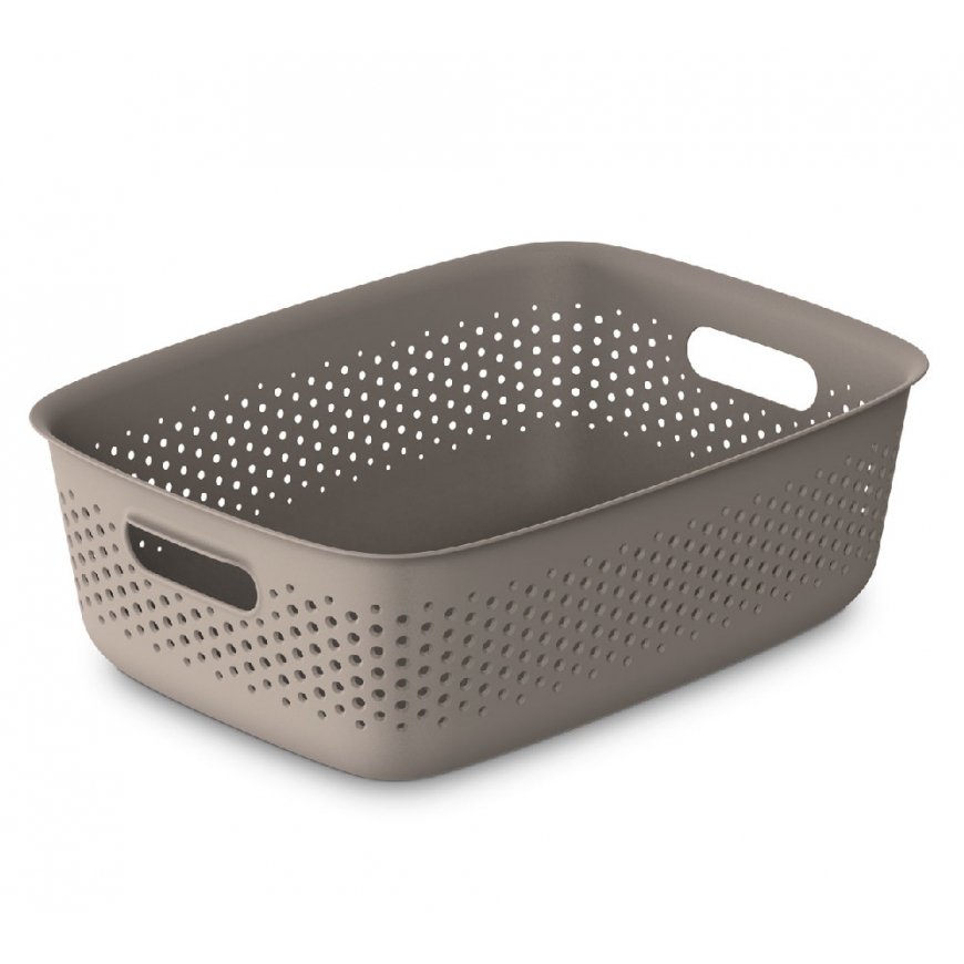 OpenStore 10L Taupe Storage Basket ORPLAST