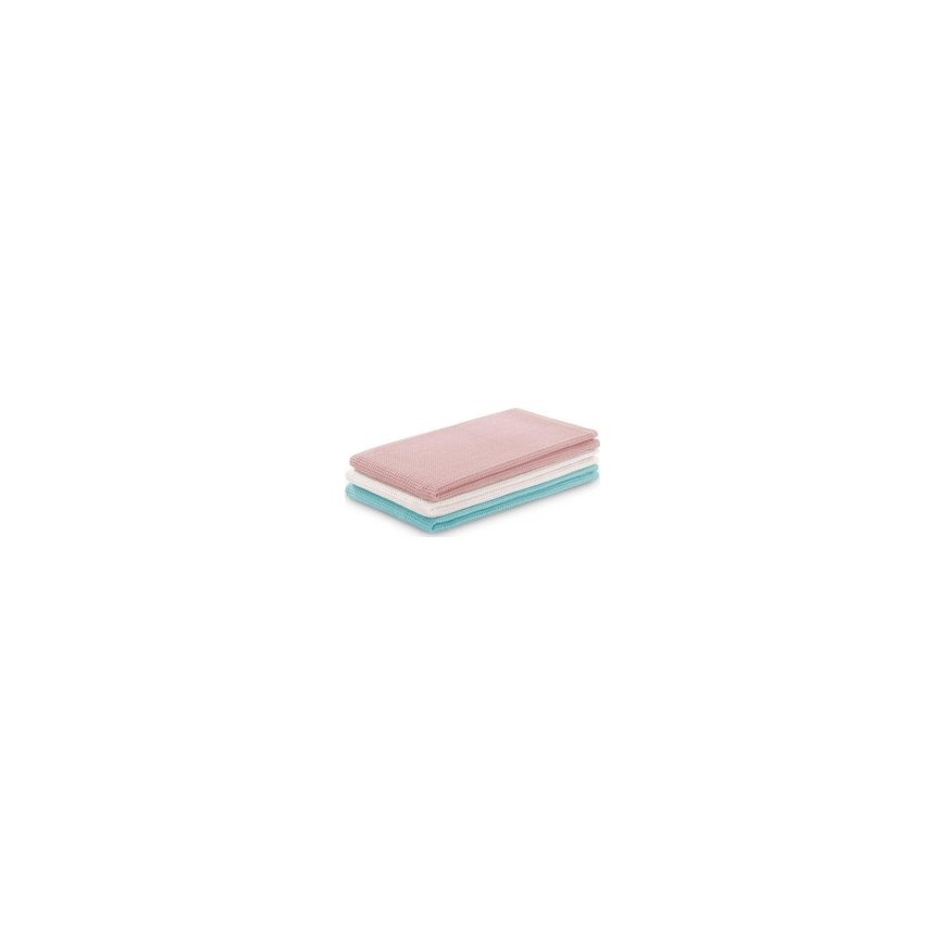 AmeliaHome WAFFLE TURQ&PINKS cotton towels 3 pcs. 50X70