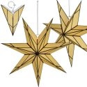 SASKA GIFT AND DECOR Paper Decorative Star 50 cm, 7 arms, cream