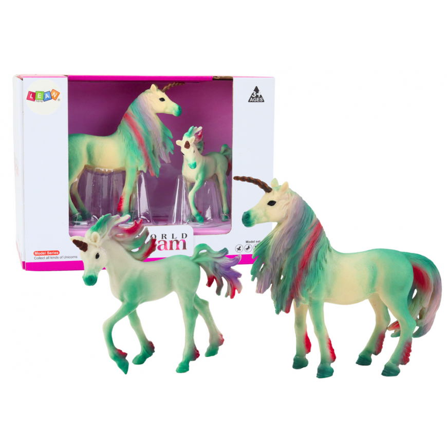 Lean Toys Žalios Vienaragių Figūrėlės (2 vnt.)
